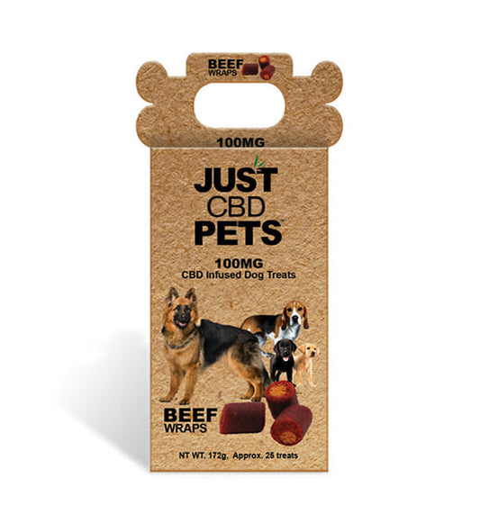 Beef Wraps 100MG CBD by JustPets